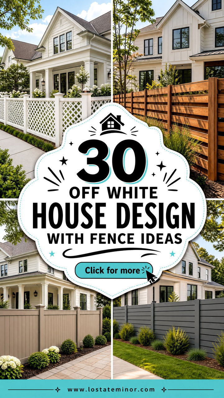 30 Off White House Design With Fence Ideas Polished Privacy - 30 Off White House Design With Fence Ideas: Polished Privacy