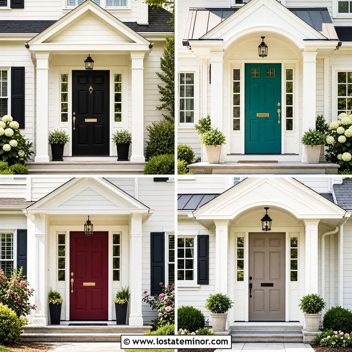 30 Off White House Design With Front Door Ideas: Bold Welcomes
