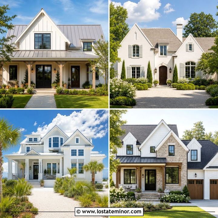 30 Off White House Design With Gables Ideas for Curb Appeal