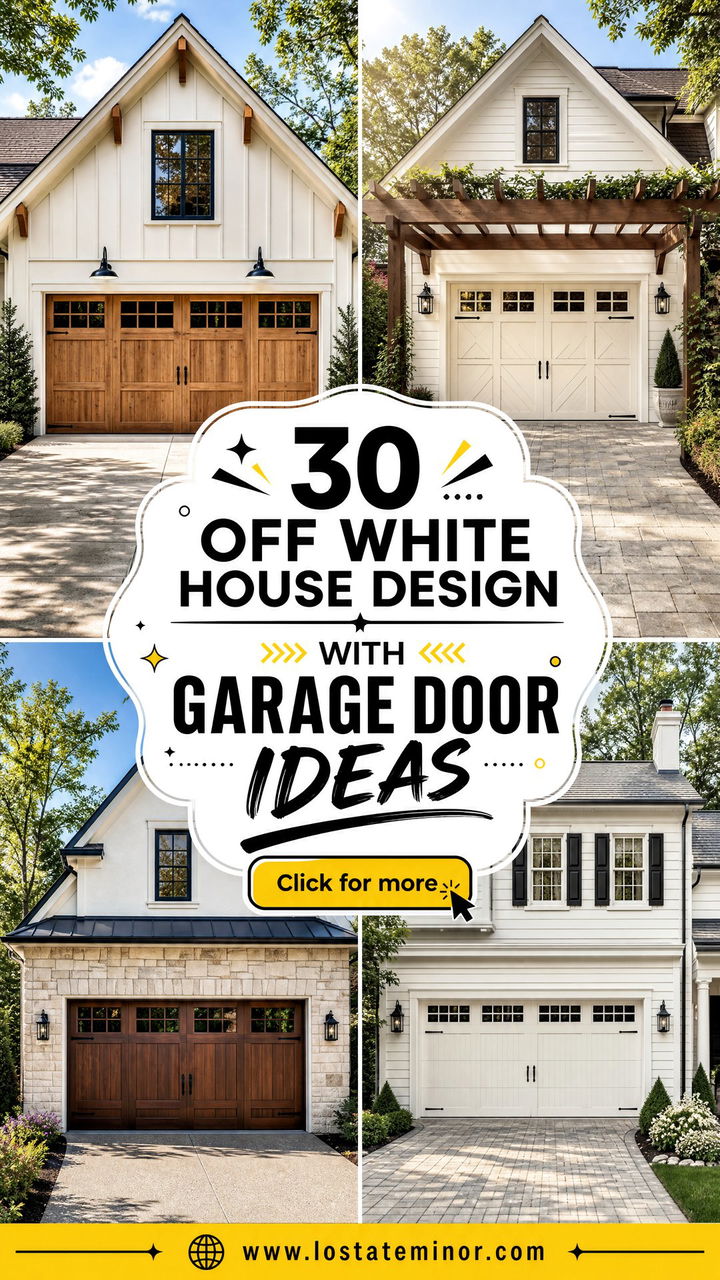 30 Off White House Design With Garage Door Ideas to Inspire - 30 Off White House Design With Garage Door Ideas to Inspire