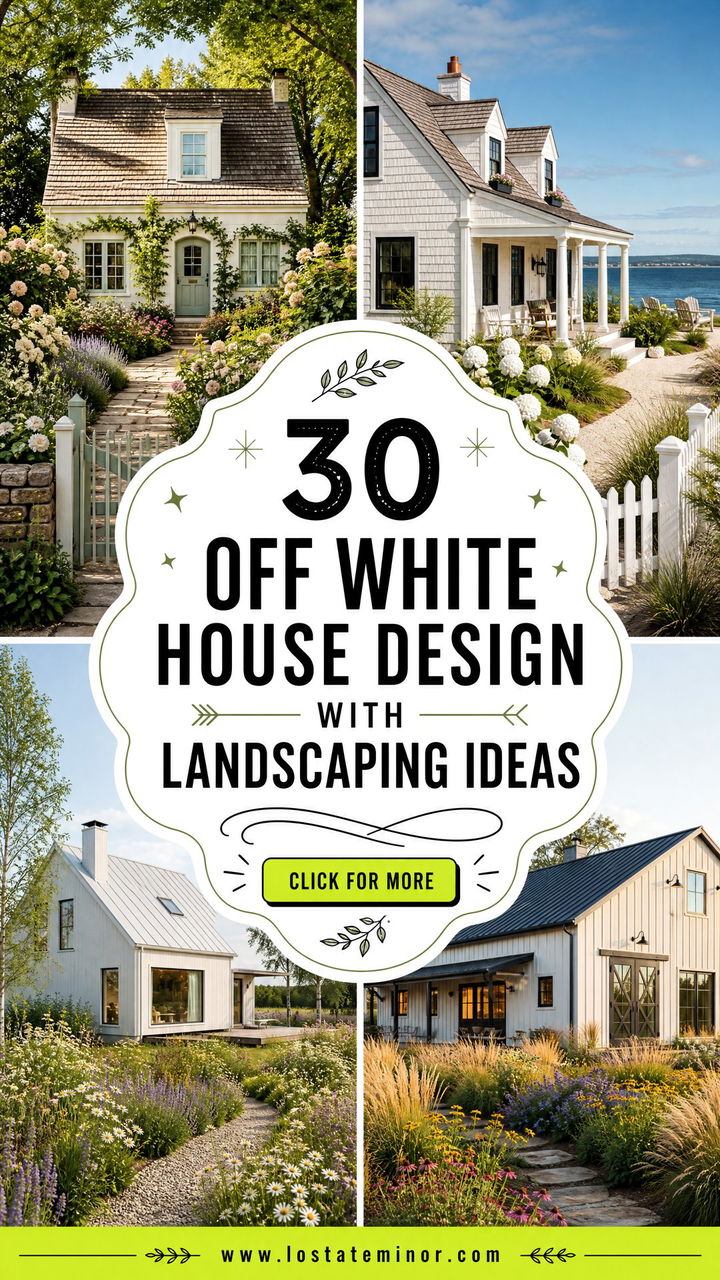30 Off White House Design With Landscaping Ideas to Inspire - 30 Off White House Design With Landscaping Ideas to Inspire