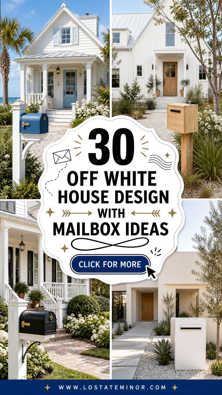 30 Off White House Design With Mailbox Ideas for Curb Appeal - 30 Off White House Design With Mailbox Ideas for Curb Appeal