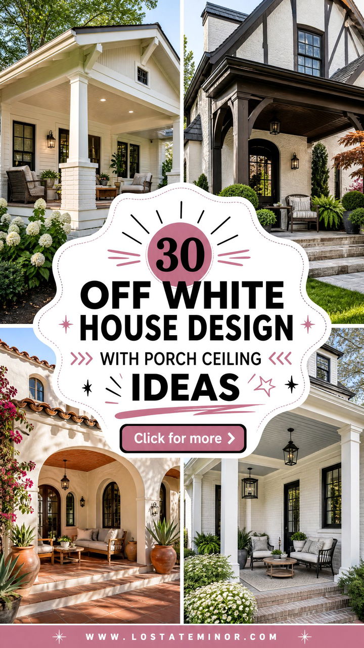 30 Off White House Design With Porch Ceiling Ideas to Inspire - 30 Off White House Design With Porch Ceiling Ideas to Inspire