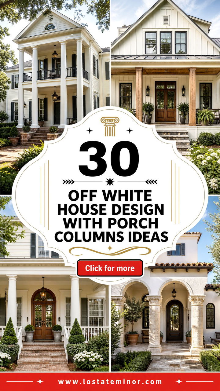 30 Off White House Design With Porch Columns Ideas to Try - 30 Off White House Design With Porch Columns Ideas to Try