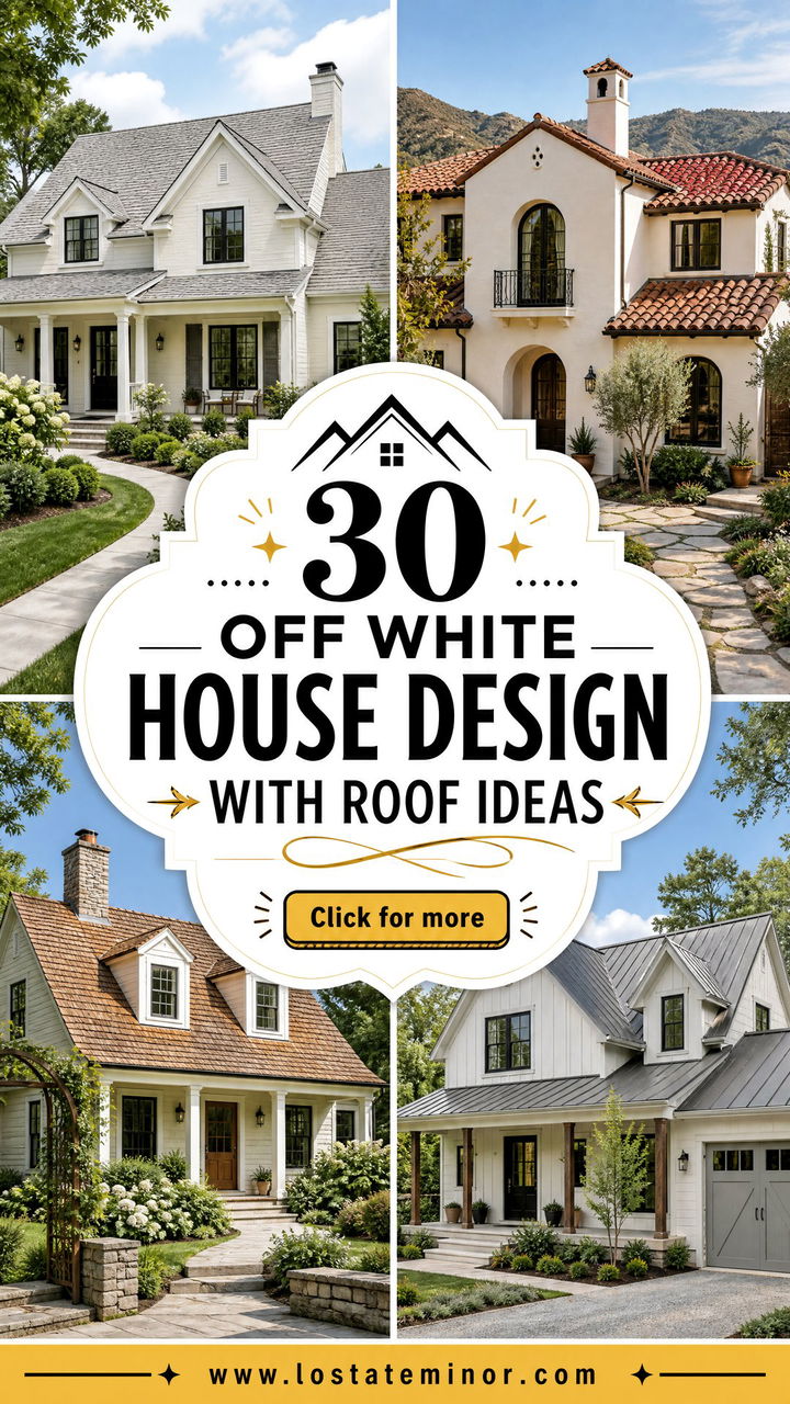 30 Off White House Design With Roof Ideas for Timeless Style - 30 Off White House Design With Roof Ideas for Timeless Style