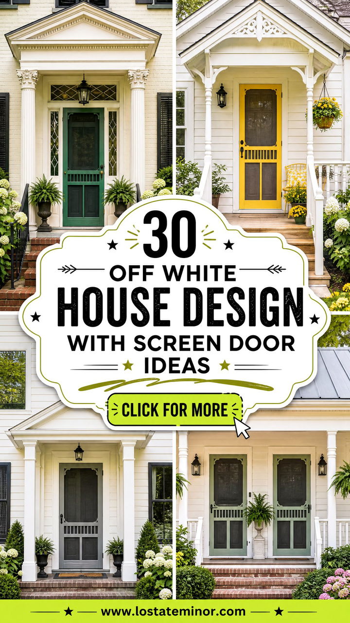 30 Off White House Design With Screen Door Ideas to Inspire - 30 Off White House Design With Screen Door Ideas to Inspire