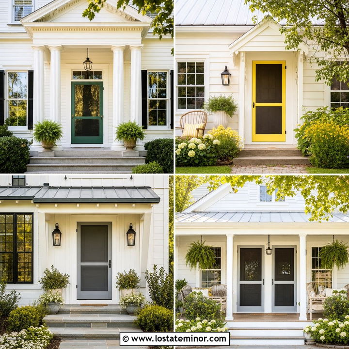30 Off White House Design With Screen Door Ideas to Inspire