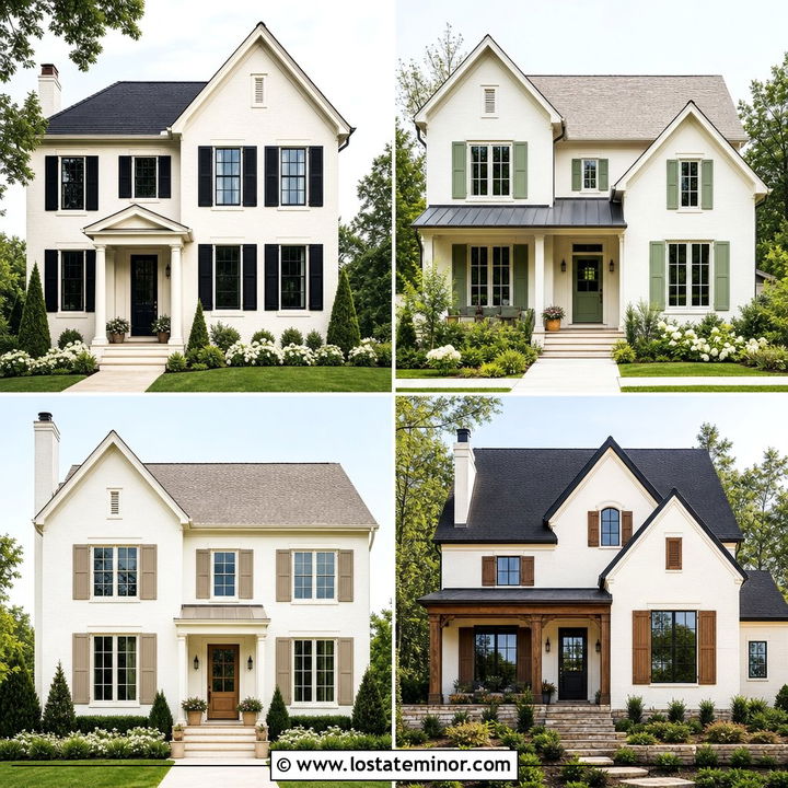 30 Off White House Design With Shutters Ideas for Curb Appeal