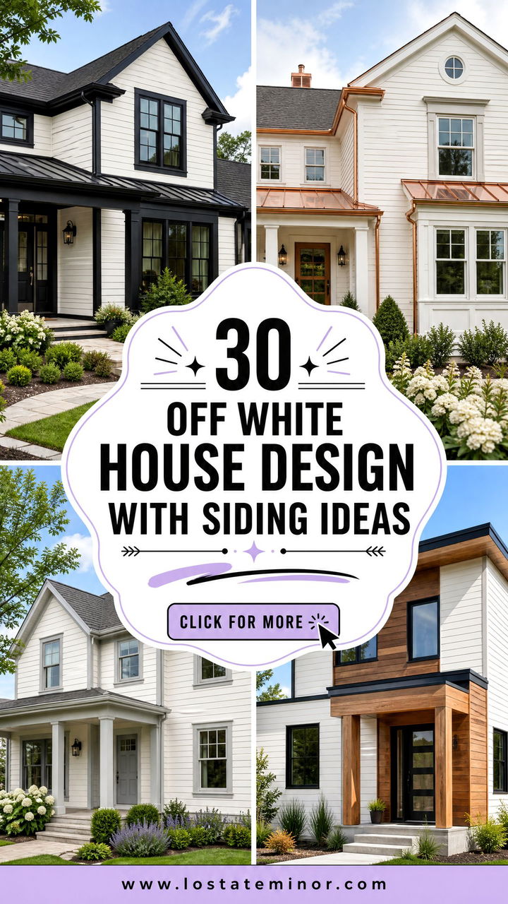 30 Off White House Design With Siding Ideas for Timeless Style - 30 Off White House Design With Siding Ideas for Timeless Style