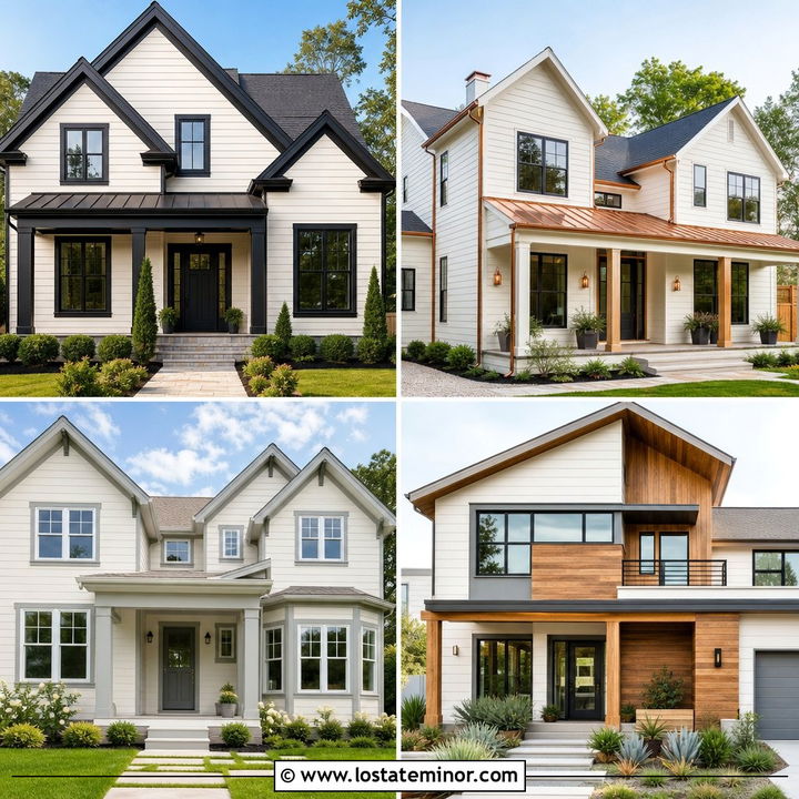 30 Off White House Design With Siding Ideas for Timeless Style