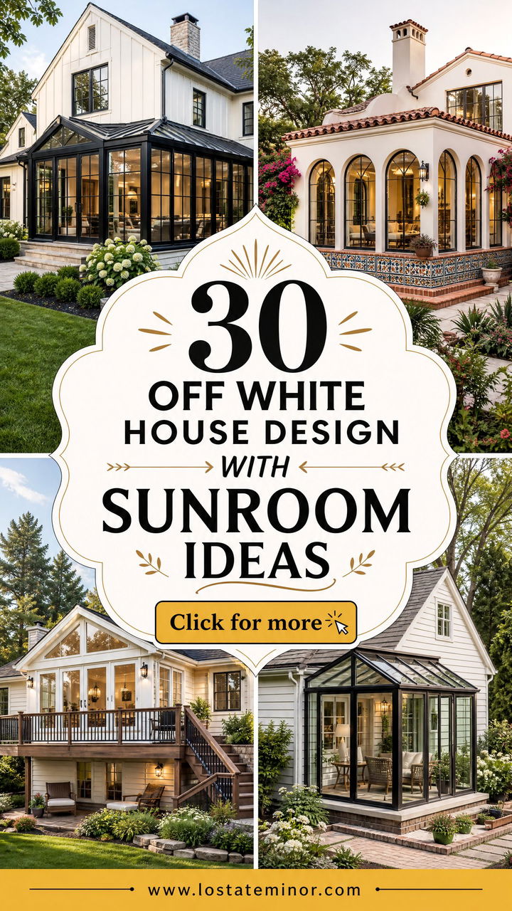 30 Off White House Design With Sunroom Ideas for Bright Living - 30 Off White House Design With Sunroom Ideas for Bright Living