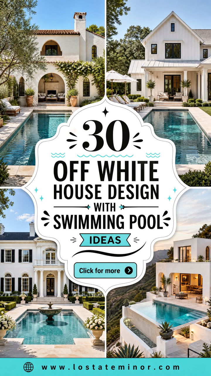 30 Off White House Design With Swimming Pool Ideas Resort Style - 30 Off White House Design With Swimming Pool Ideas: Resort Style