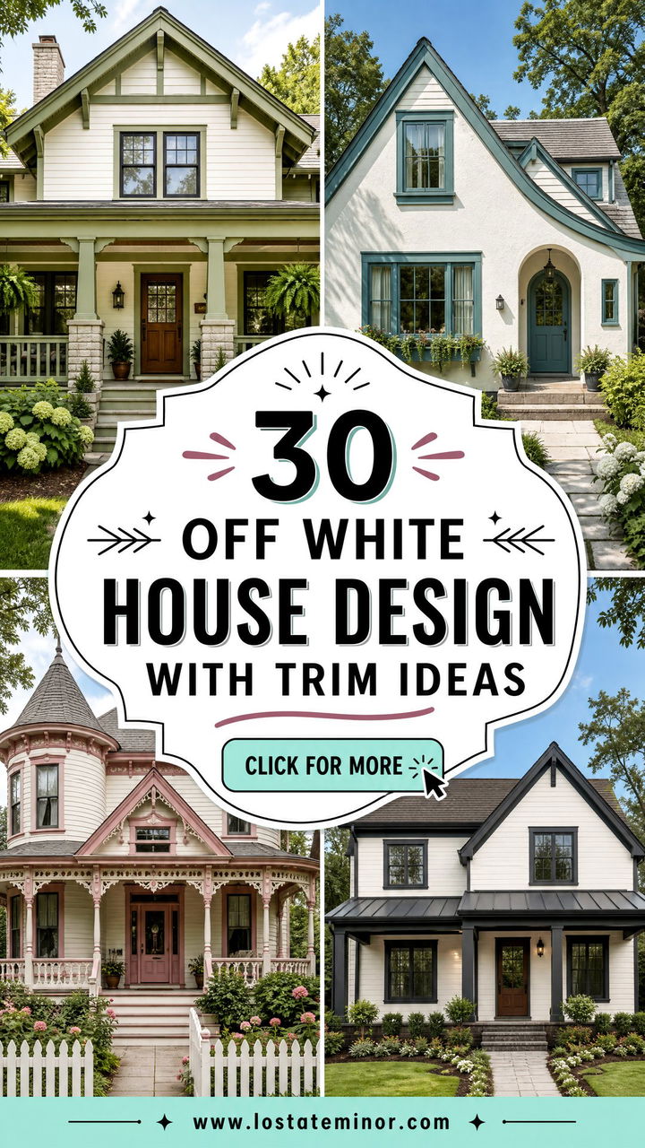 30 Off White House Design With Trim Ideas for Classic Curb Appeal - 30 Off White House Design With Trim Ideas for Classic Curb Appeal