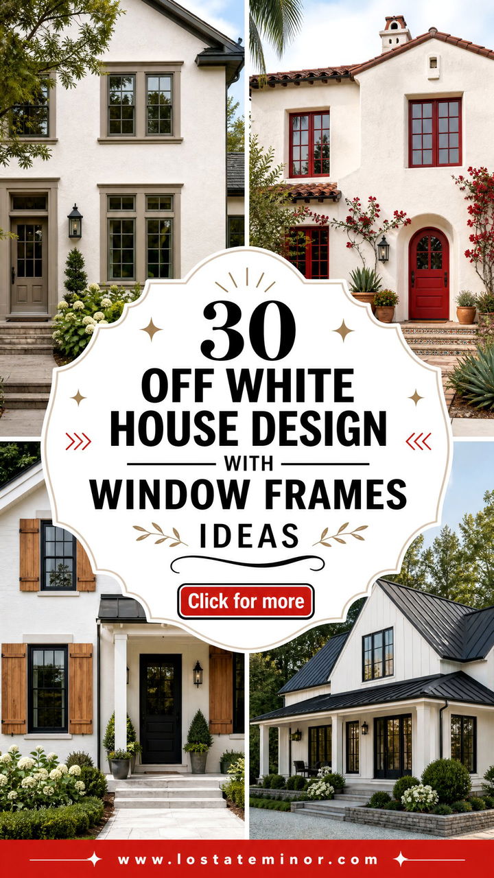 30 Off White House Design With Window Frames Ideas Fresh Style - 30 Off White House Design With Window Frames Ideas: Fresh Style