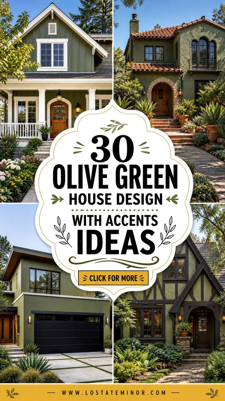 30 Olive Green House Design With Accents Ideas Fresh Curb Appeal - 30 Olive Green House Design With Accents Ideas: Fresh Curb Appeal