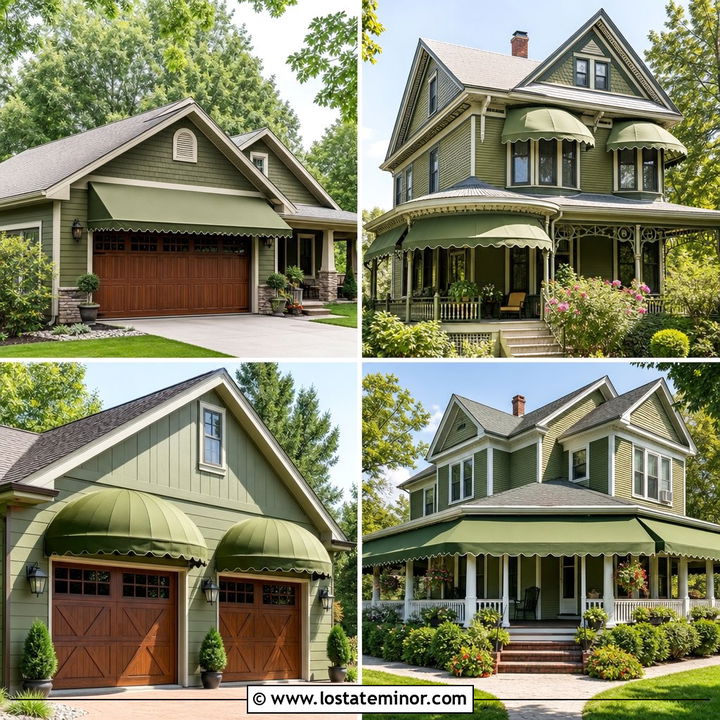 30 Olive Green House Design With Awning Ideas: Stylish Shade