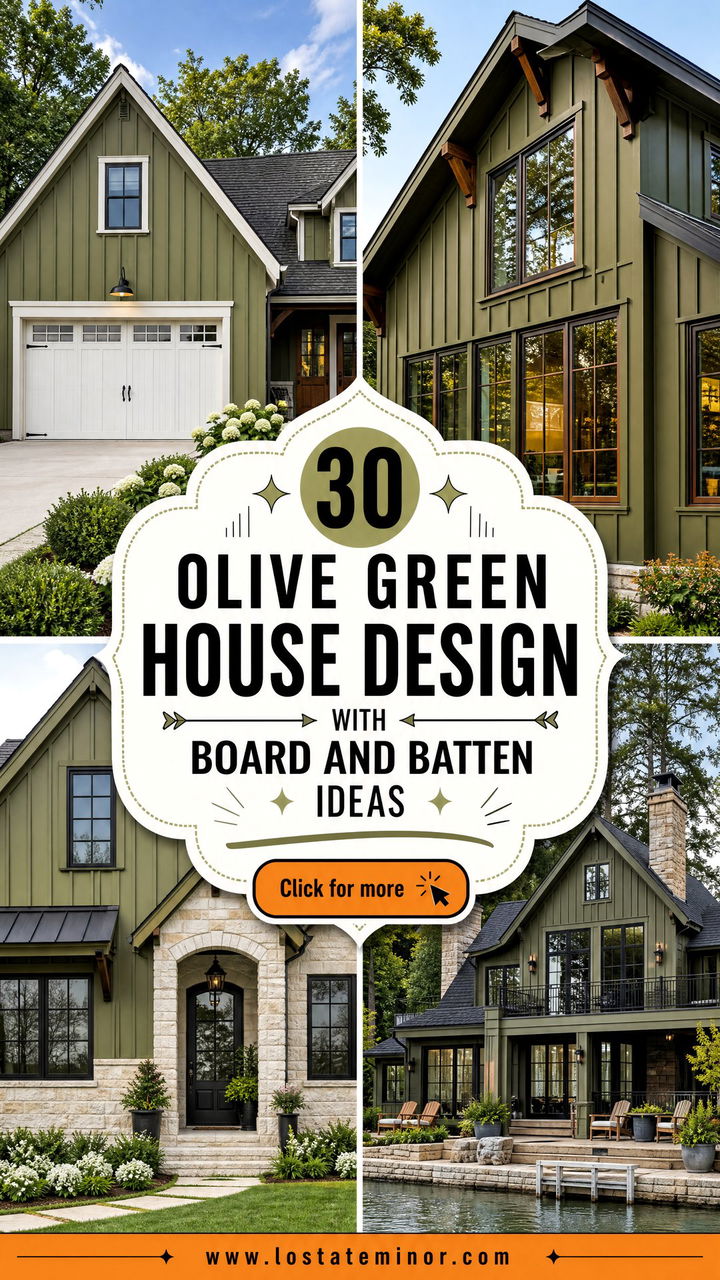 30 Olive Green House Design With Board and Batten Ideas Trends - 30 Olive Green House Design With Board and Batten Ideas: Trends