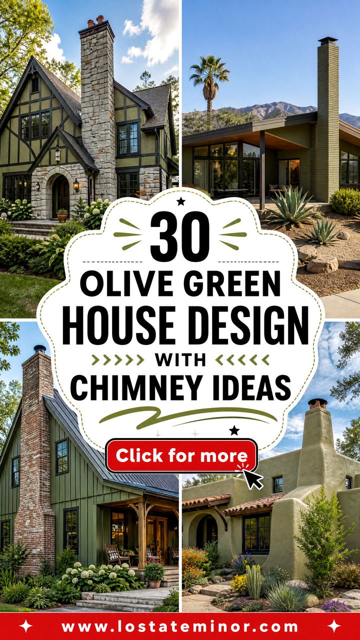 30 Olive Green House Design With Chimney Ideas Full of Charm - 30 Olive Green House Design With Chimney Ideas Full of Charm