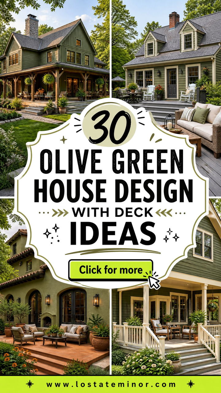 30 Olive Green House Design With Deck Ideas for Cozy Living - 30 Olive Green House Design With Deck Ideas for Cozy Living