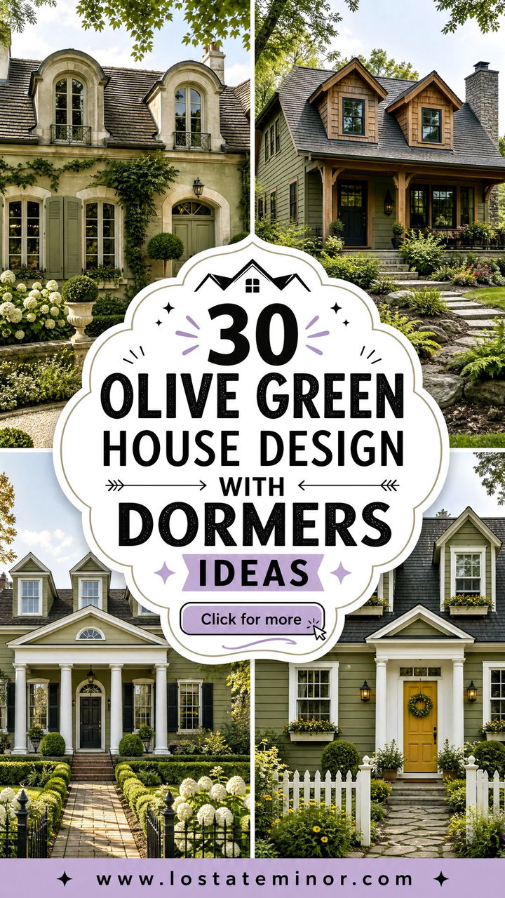 30 Olive Green House Design With Dormers Ideas That Add Charm - 30 Olive Green House Design With Dormers Ideas That Add Charm