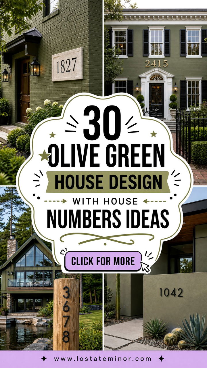 30 Olive Green House Design With House Numbers Ideas To Try Now - 30 Olive Green House Design With House Numbers Ideas To Try Now