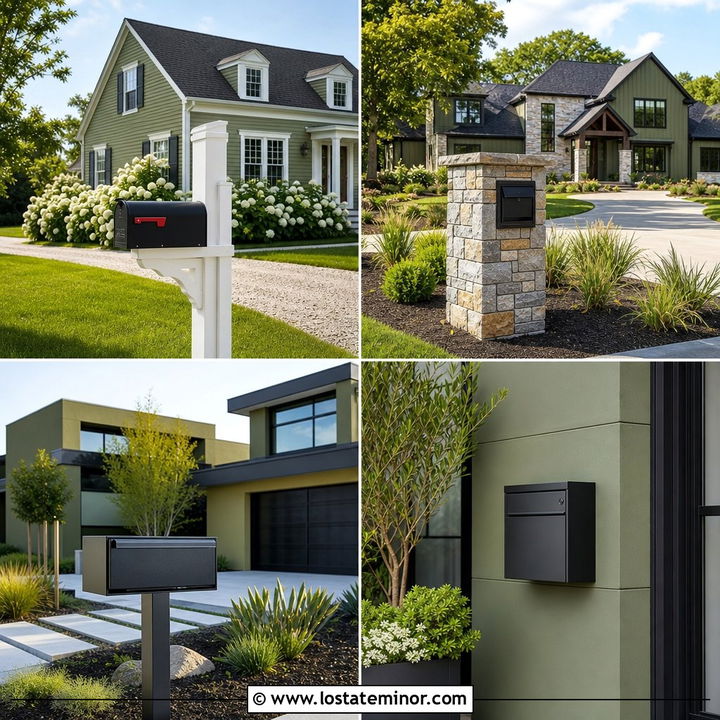 30 Olive Green House Design With Mailbox Ideas With Curb Appeal
