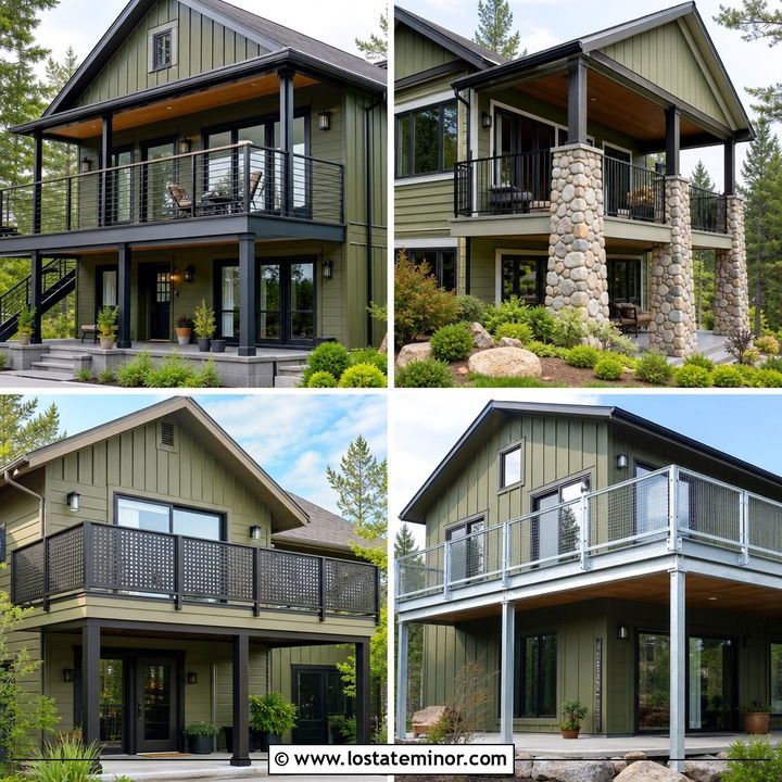 30 Olive Green House Design With Railings Ideas for Porch Charm