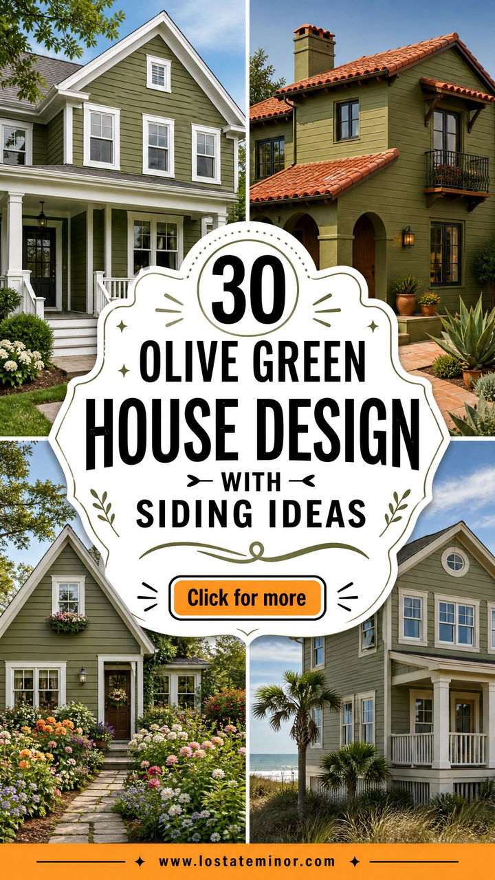 30 Olive Green House Design With Siding Ideas for Fresh Style - 30 Olive Green House Design With Siding Ideas for Fresh Style