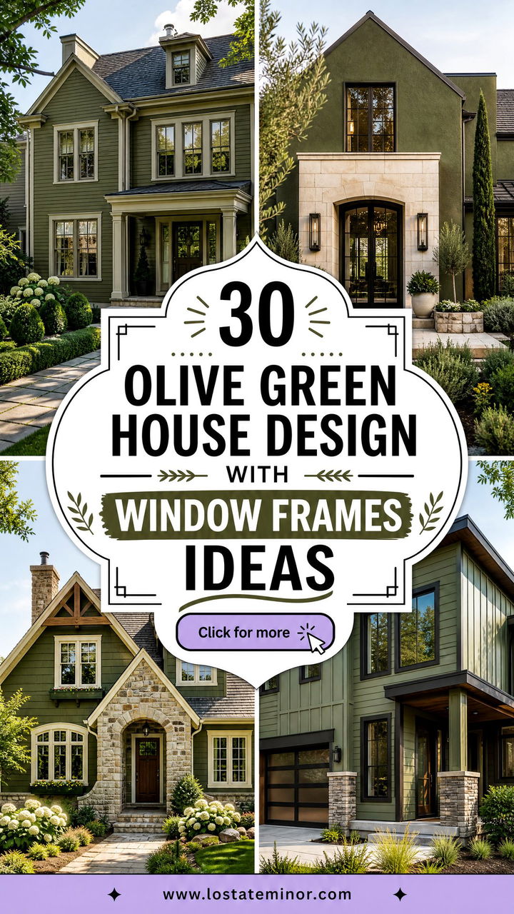 30 Olive Green House Design With Window Frames Ideas to Inspire - 30 Olive Green House Design With Window Frames Ideas to Inspire