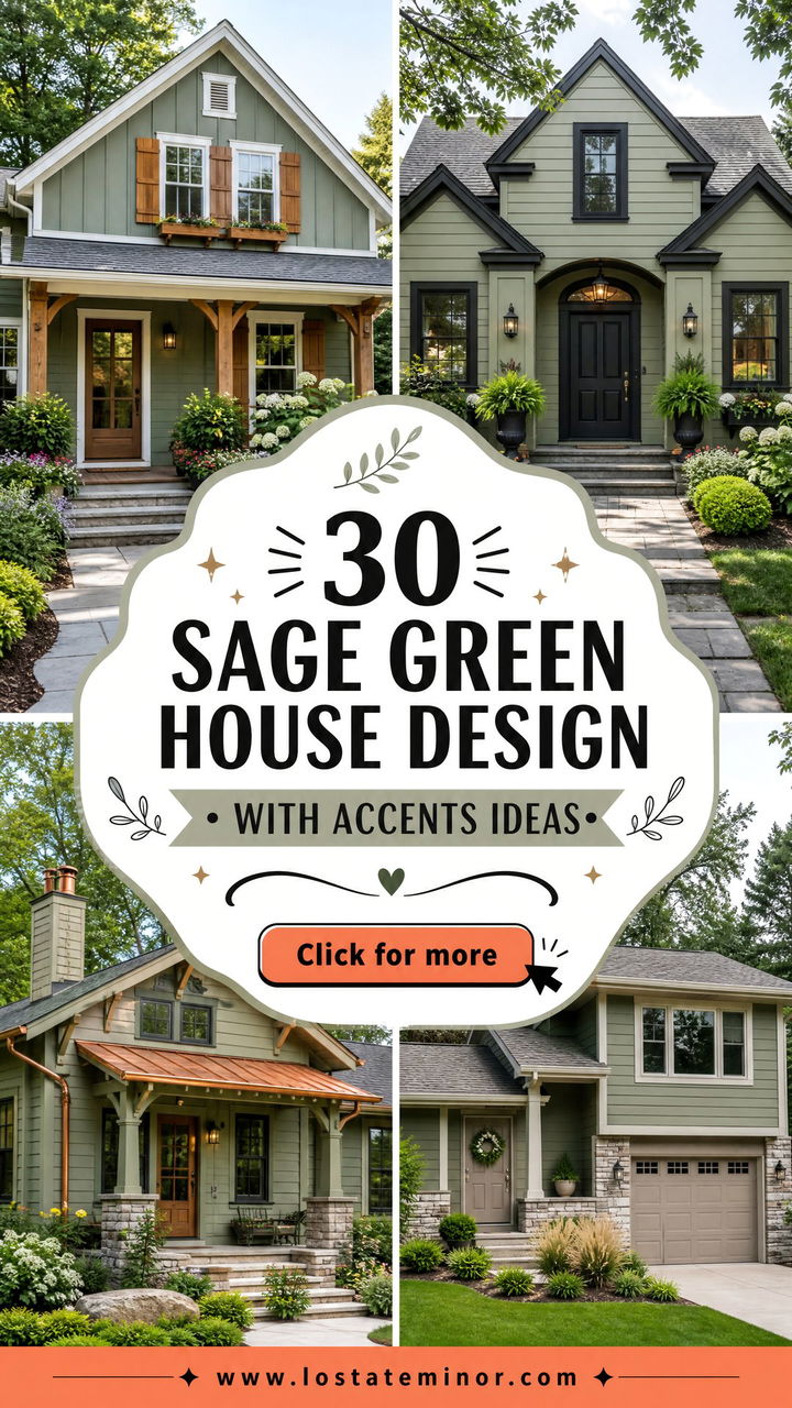 30 Sage Green House Design With Accents Ideas Fresh Curb Appeal - 30 Sage Green House Design With Accents Ideas: Fresh Curb Appeal