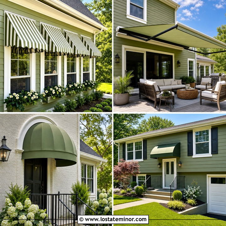 30 Sage Green House Design With Awning Ideas: Stylish Shade