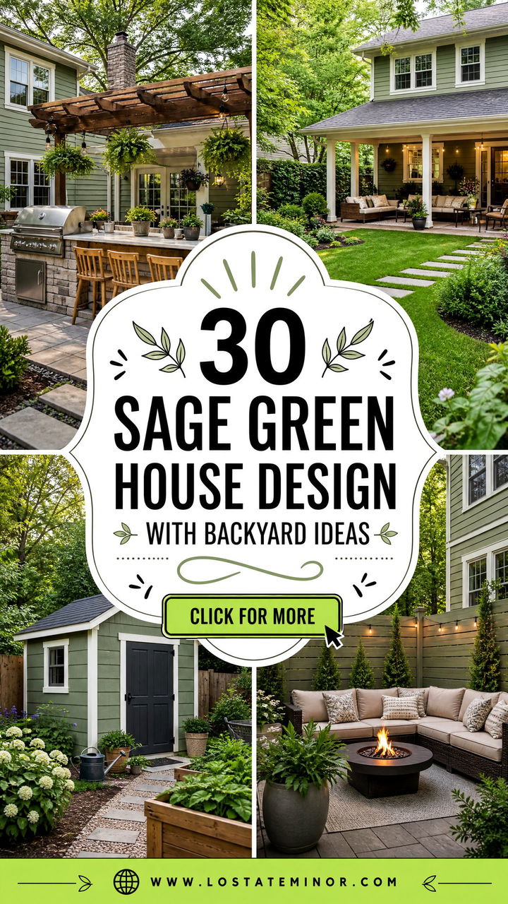 30 Sage Green House Design With Backyard Ideas Outdoor Oasis - 30 Sage Green House Design With Backyard Ideas: Outdoor Oasis