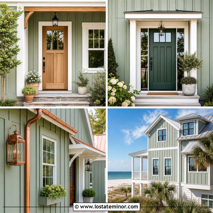30 Sage Green House Design With Board and Batten Ideas: Trends