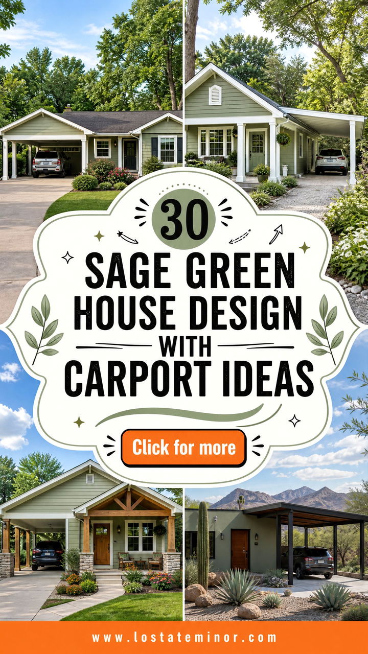 30 Sage Green House Design With Carport Ideas Fresh Curb Appeal - 30 Sage Green House Design With Carport Ideas: Fresh Curb Appeal