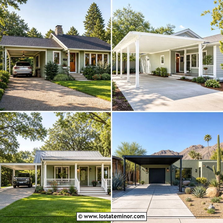 30 Sage Green House Design With Carport Ideas: Fresh Curb Appeal