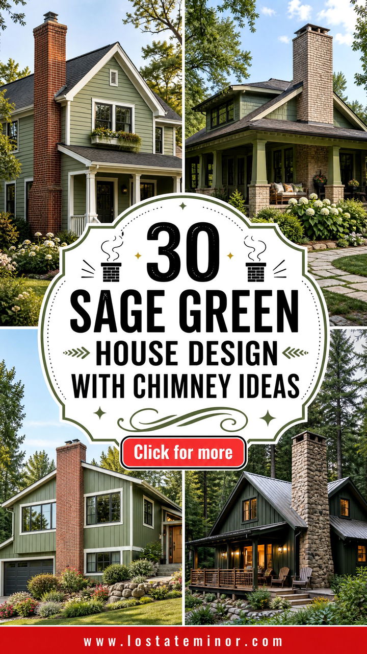 30 Sage Green House Design With Chimney Ideas Cozy Curb Appeal - 30 Sage Green House Design With Chimney Ideas: Cozy Curb Appeal