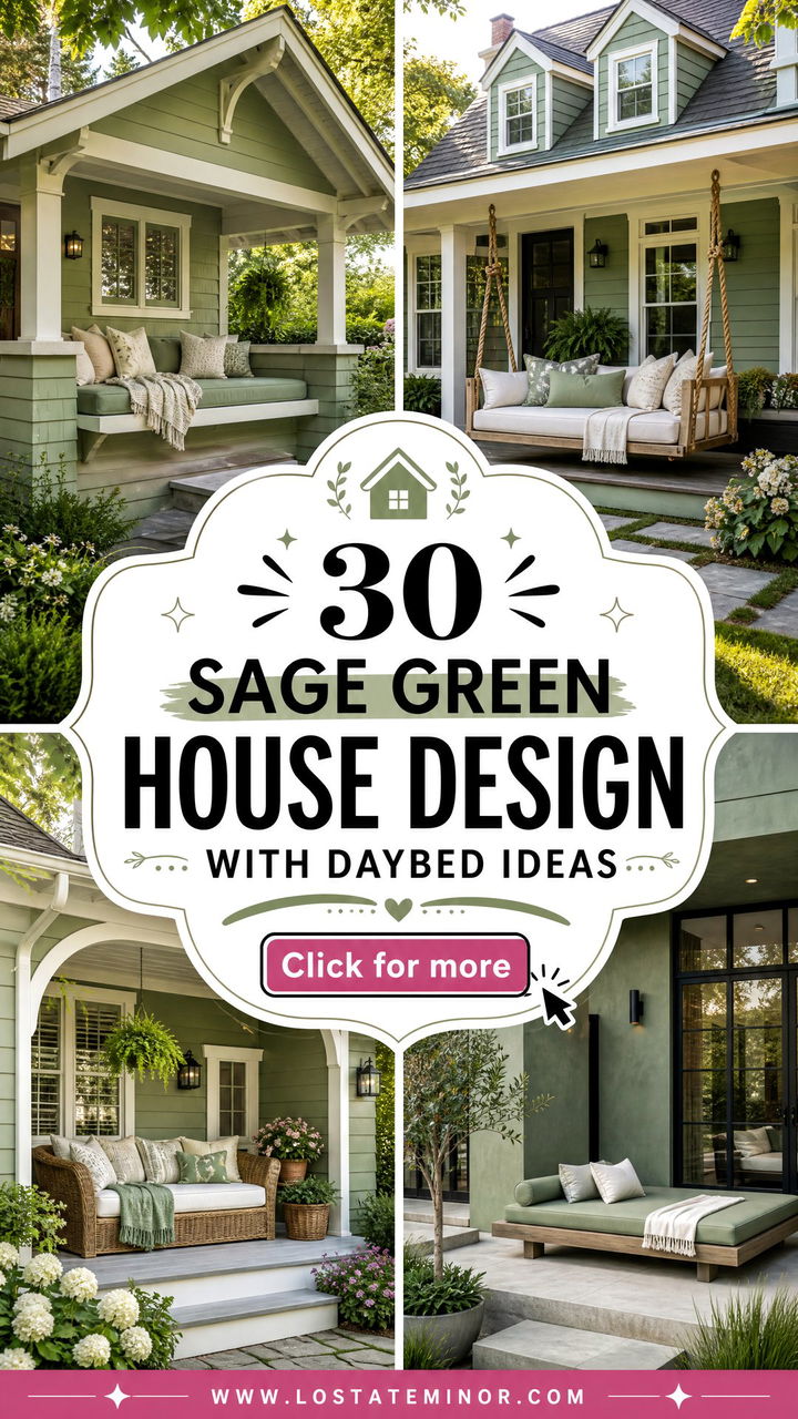 30 Sage Green House Design With Daybed Ideas Cozy Outdoor Style - 30 Sage Green House Design With Daybed Ideas: Cozy Outdoor Style