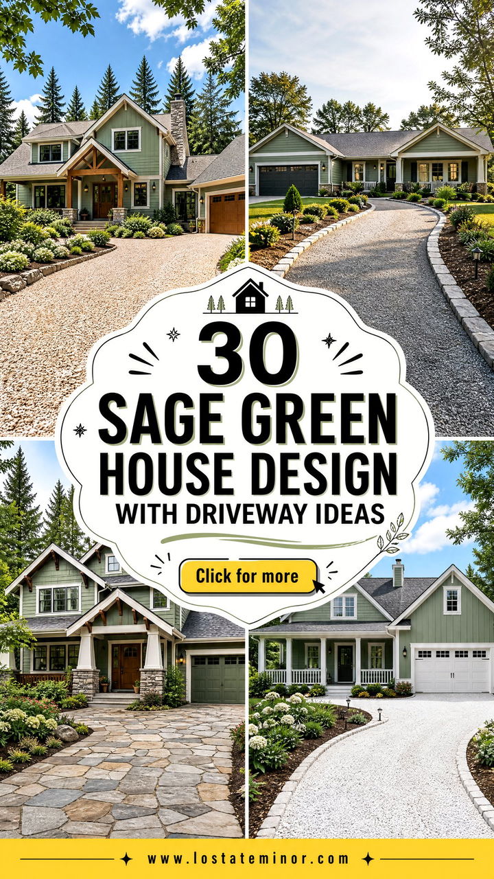 30 Sage Green House Design With Driveway Ideas Smart Curb Appeal - 30 Sage Green House Design With Driveway Ideas: Smart Curb Appeal
