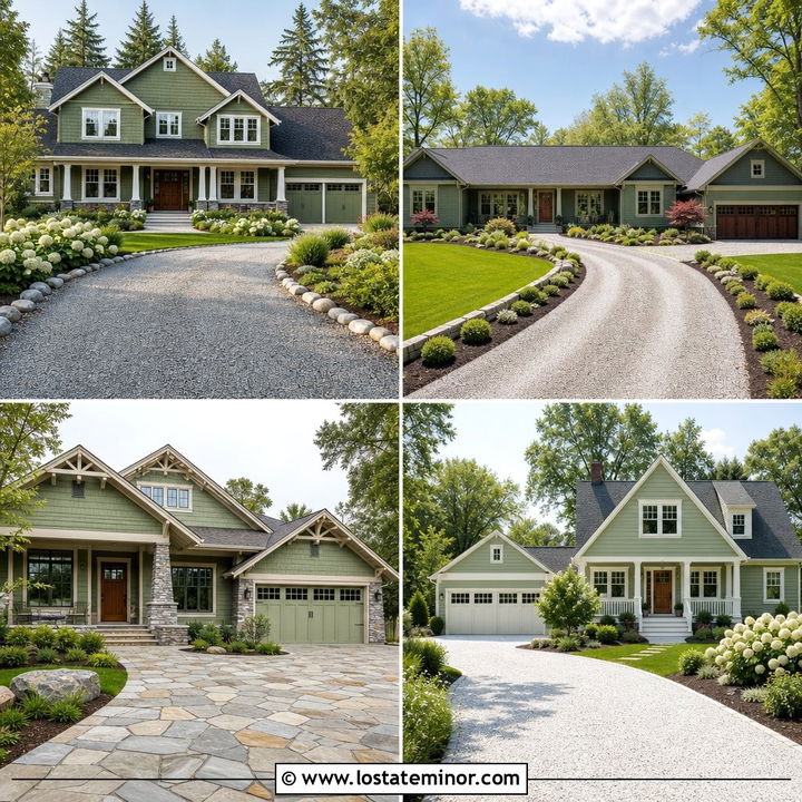 30 Sage Green House Design With Driveway Ideas: Smart Curb Appeal