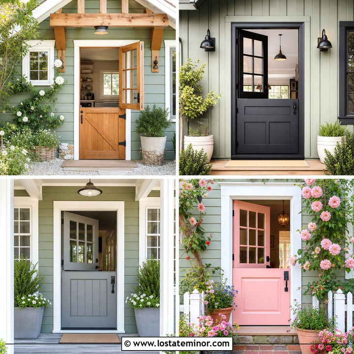30 Sage Green House Design With Dutch Door Ideas: Welcoming Style