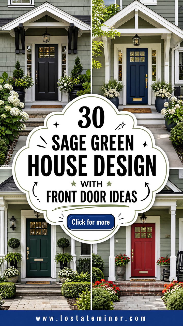 30 Sage Green House Design With Front Door Ideas Welcoming Style - 30 Sage Green House Design With Front Door Ideas: Welcoming Style