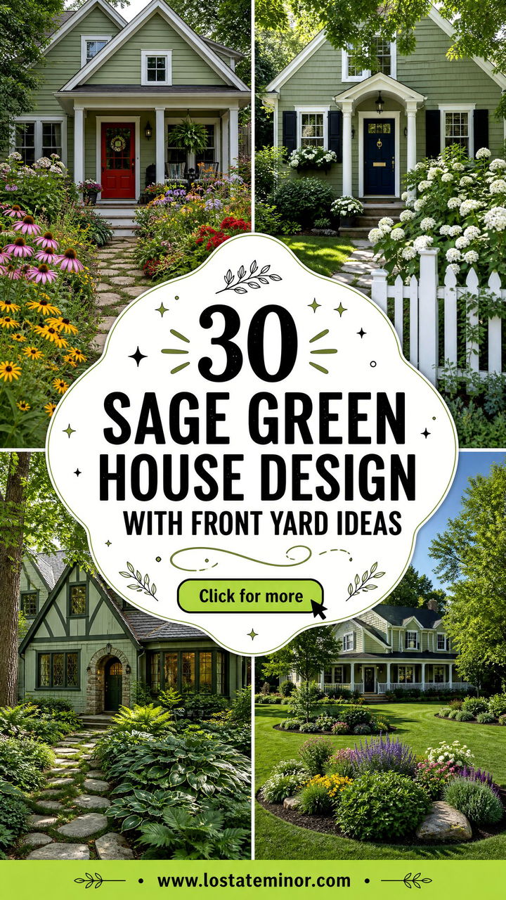 30 Sage Green House Design With Front Yard Ideas Easy Curb Style - 30 Sage Green House Design With Front Yard Ideas: Easy Curb Style