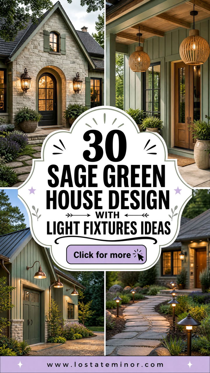 30 Sage Green House Design With Light Fixtures Ideas Chic Glow - 30 Sage Green House Design With Light Fixtures Ideas: Chic Glow