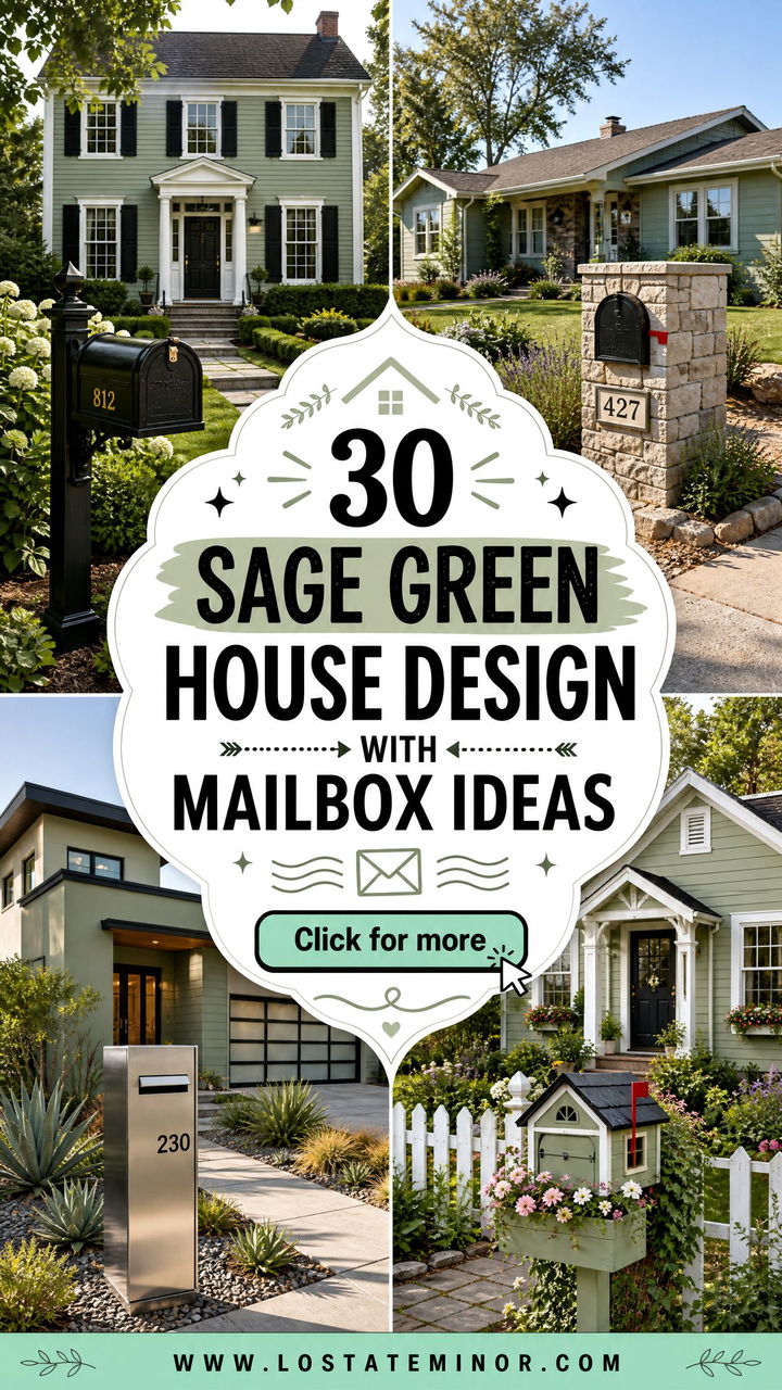30 Sage Green House Design With Mailbox Ideas Charming Style - 30 Sage Green House Design With Mailbox Ideas: Charming Style