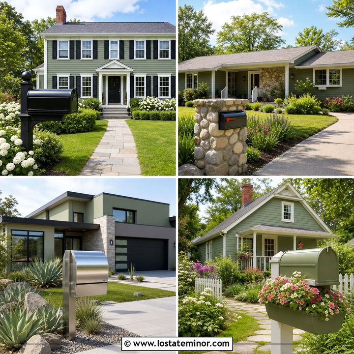 30 Sage Green House Design With Mailbox Ideas: Charming Style
