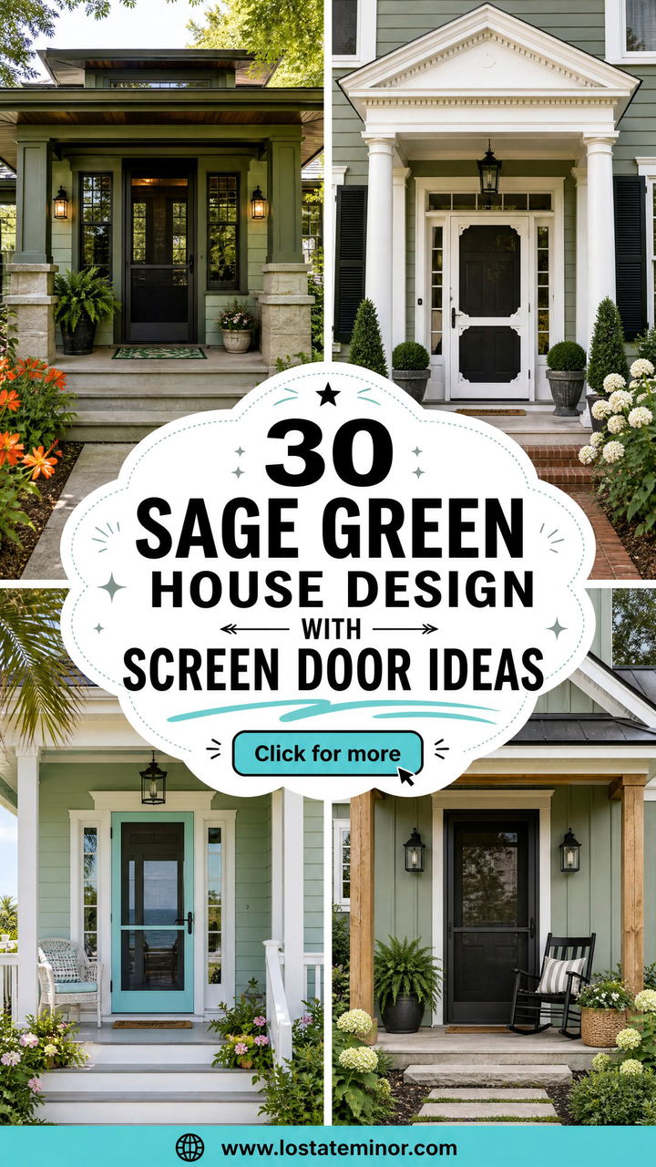 30 Sage Green House Design With Screen Door Ideas Worth Trying - 30 Sage Green House Design With Screen Door Ideas Worth Trying