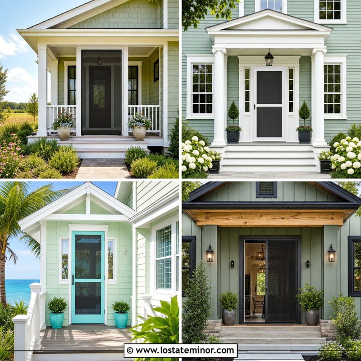 30 Sage Green House Design With Screen Door Ideas Worth Trying