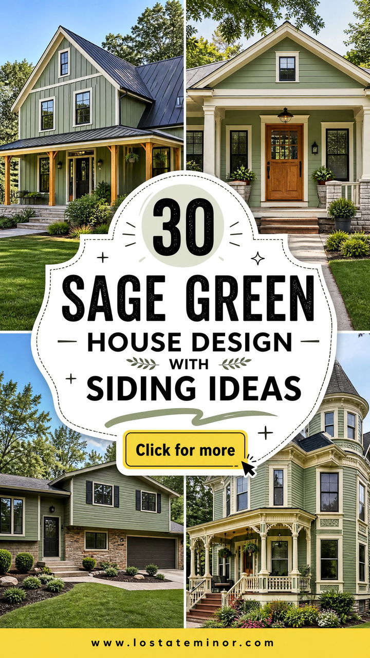 30 Sage Green House Design With Siding Ideas for Timeless Style - 30 Sage Green House Design With Siding Ideas for Timeless Style