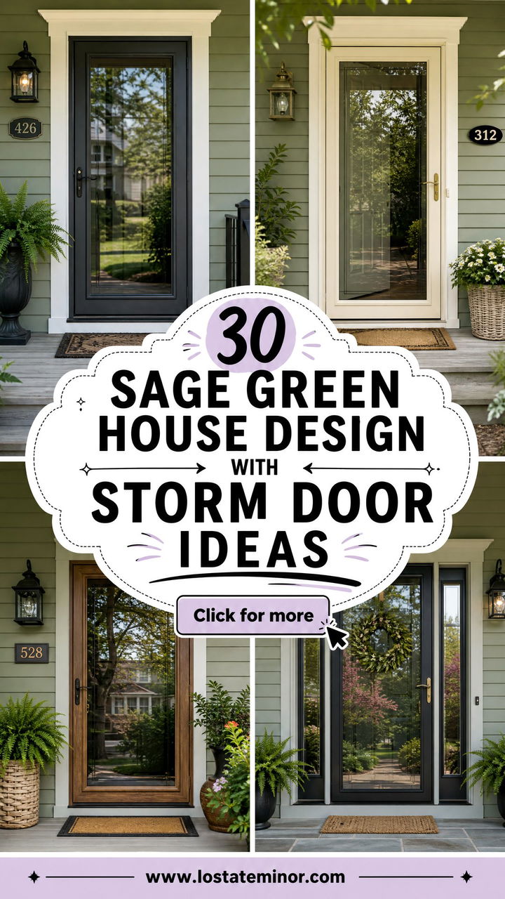 30 Sage Green House Design With Storm Door Ideas for Added Charm - 30 Sage Green House Design With Storm Door Ideas for Added Charm