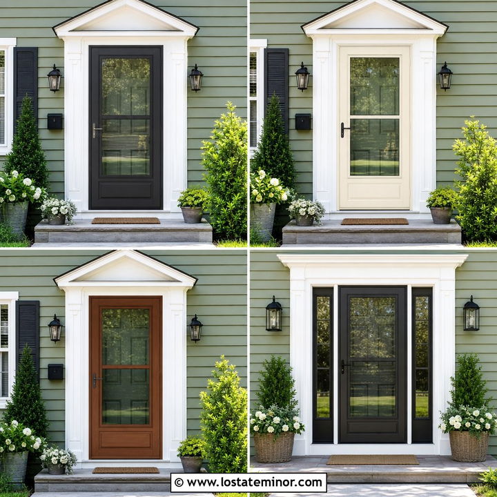 30 Sage Green House Design With Storm Door Ideas for Added Charm